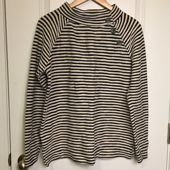 LOFT Tops - LOFT Textured Knit Popover Top M